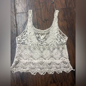 Lace Cropped Tank Top.   <<<<<148>>>>